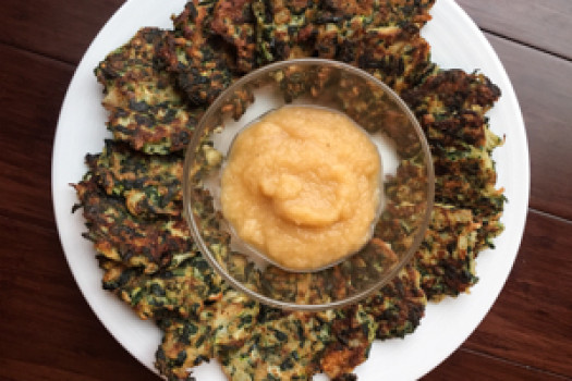 Spinach Potato Pancakes on a plate