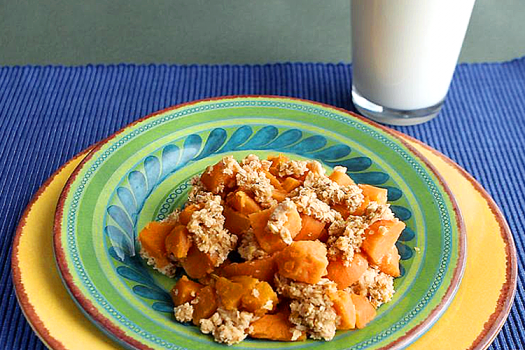 Sweet Potato Casserole on a plate