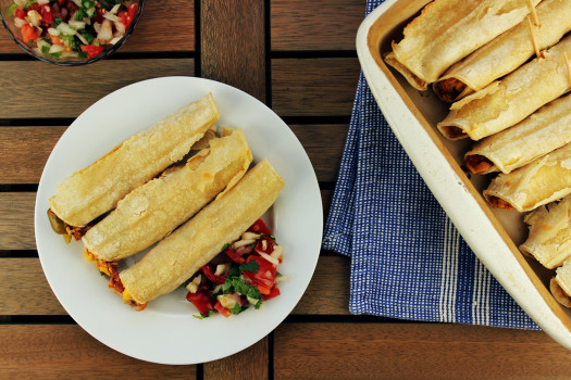 plate of Crispy Taquitos