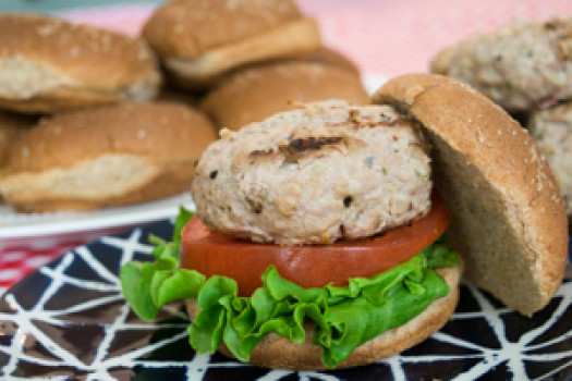 Turkey Burgers on a plate