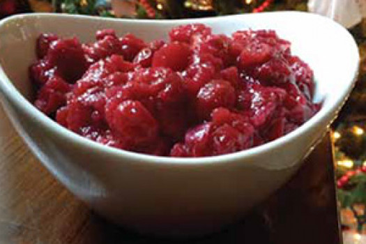 Julie’s Cranberry Chutney in a serving bowl