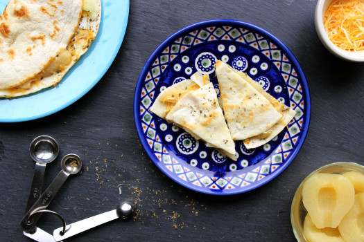 Pear Quesadillas on a plate