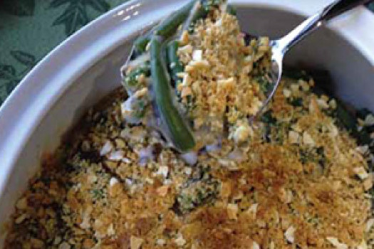 Sarah’s Green Bean Casserole in a serving dish