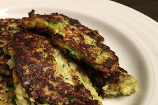 Zucchini Pancakes on a plate