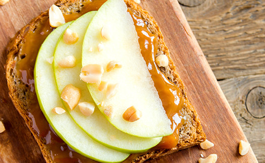 Peanut Butter 'n Fruit-wich on a plate