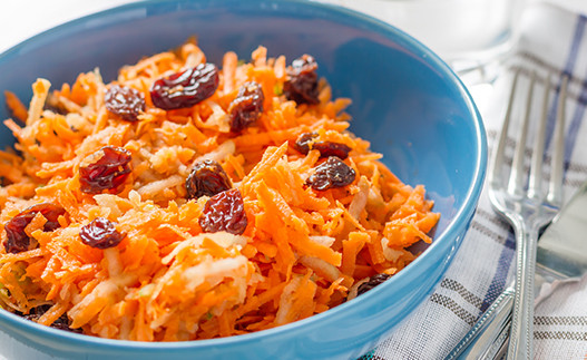 bowl of Carrot Raisin Salad