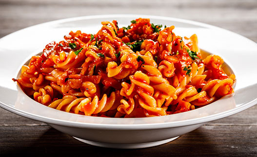 Red Hot Fusilli in a bowl