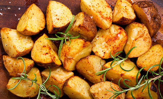 Roasted Herb Potatoes in a pan