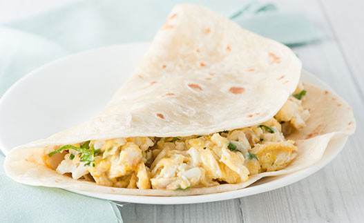 Quesadilla con Huevos on a plate