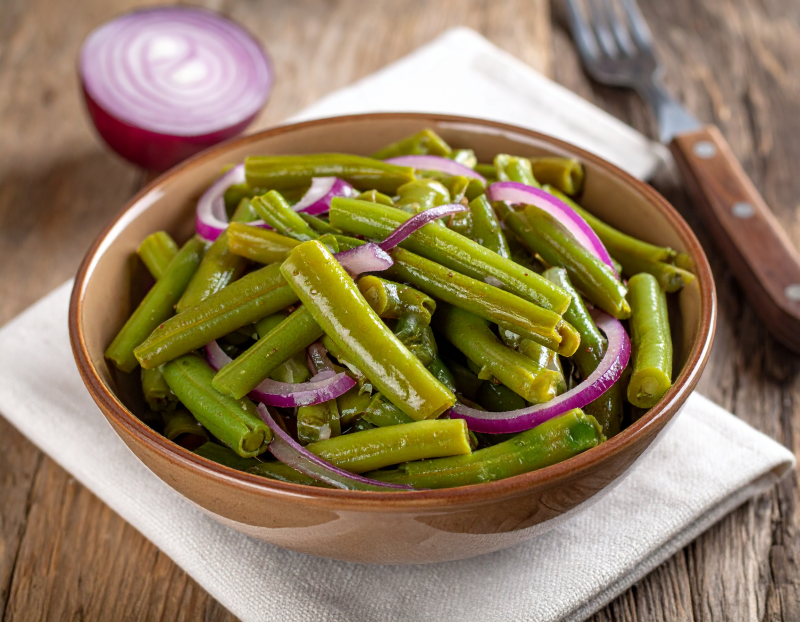 Dutch Green Beans recipe in a bowl.