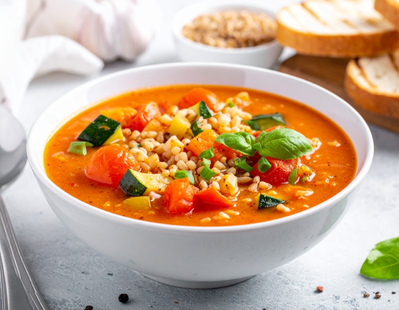 Image of Garden Barley Soup Recipe in a bowl