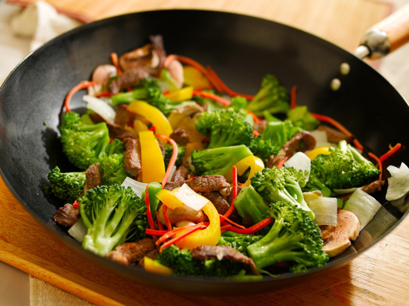 Image of Stir Fry Vegetables with Beef recipe in a skillet