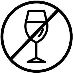 icon that indicates no wine