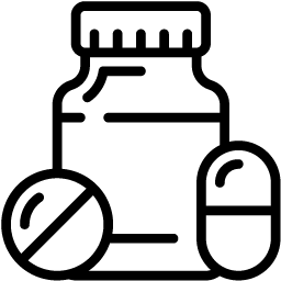 icon of pills and a pill bottle
