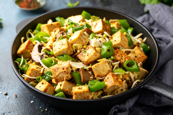 Image of Scrambled Tofu recipe in a skillet