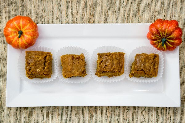 Image of Peter Pumpkin Squares Recipes on a plate.