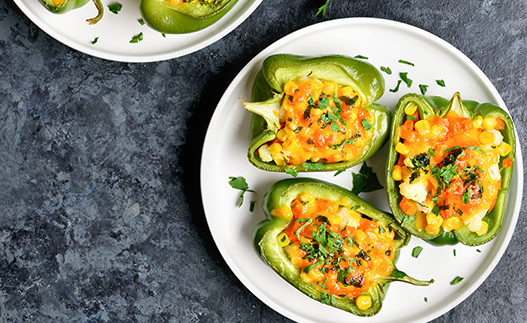 Southwestern Pepper Cups on a plate
