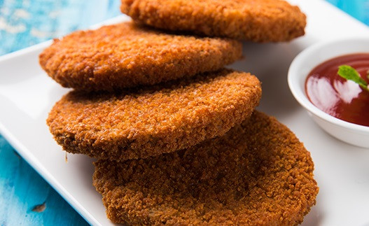 Sweet Potato Patties on a serving plate