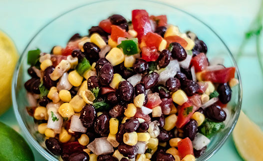 Quick Black Bean Salad in a bowl