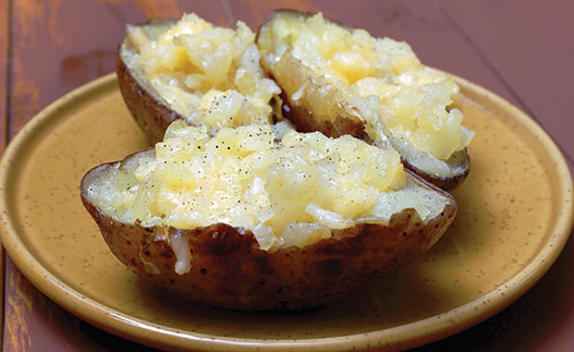 image of Stuffed Baked Potatoes on a plate