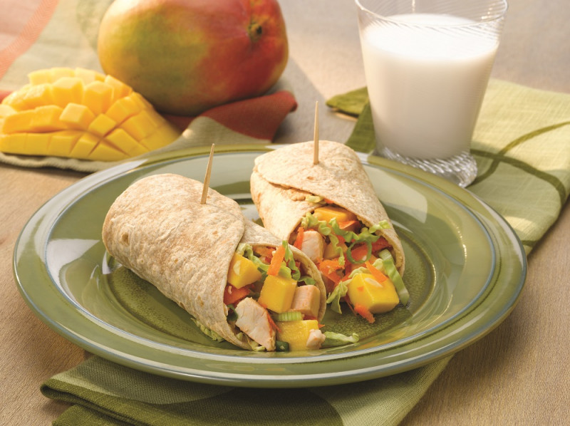 Asian Mango Chicken Wraps