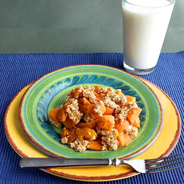 Sweet Potato Casserole on a plate