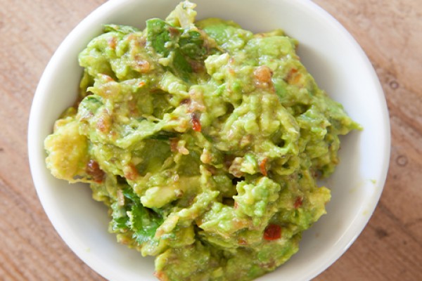 Pea Guacamole in a bowl
