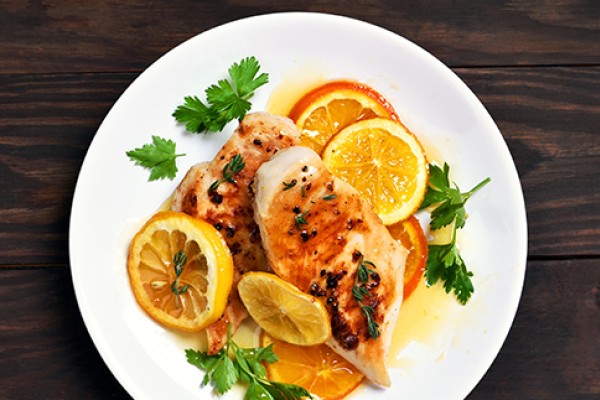 Soy Marinated Chicken on a plate