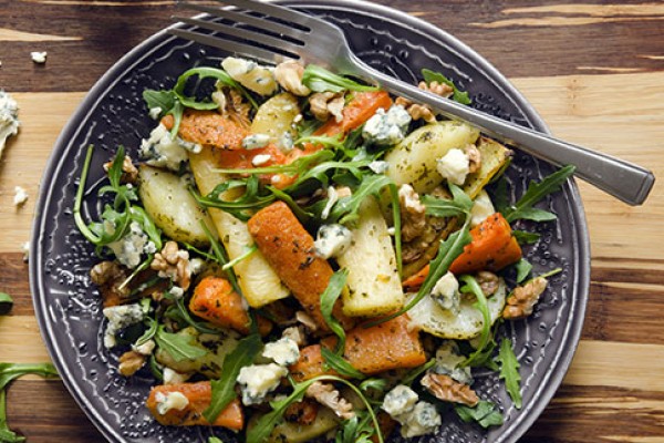 Harvest Vegetable Salad on a plate