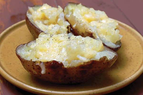 image of Stuffed Baked Potatoes on a plate
