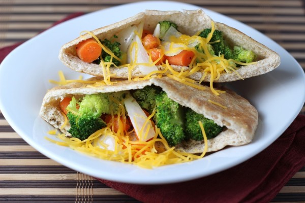 Image of Veggie Stuffed Pita recipe on a plate