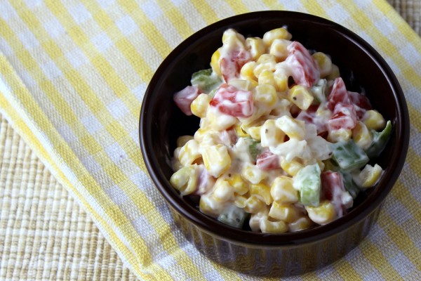 Image of Corn Salad with Fat Free Ranch Dressing recipe in a bowl