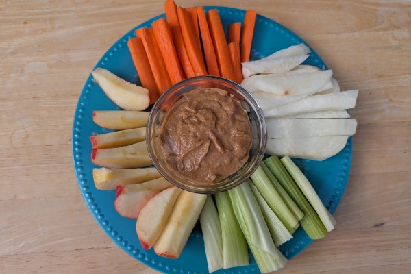 Image of Sweet and Savory Peanut Butter Dip recipe on a plate