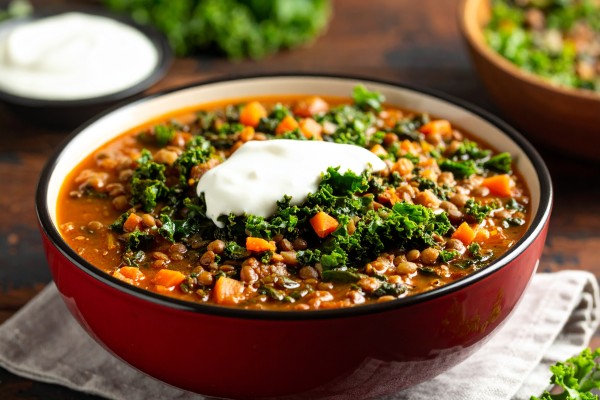 Image of Crock Pot Vegetable Lentil Stew recipe in a bowl