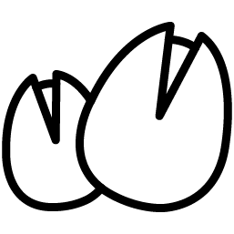 icon of two nuts possibly pistachios