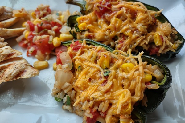 Image of Corn and Pepper Cups recipe on a plate