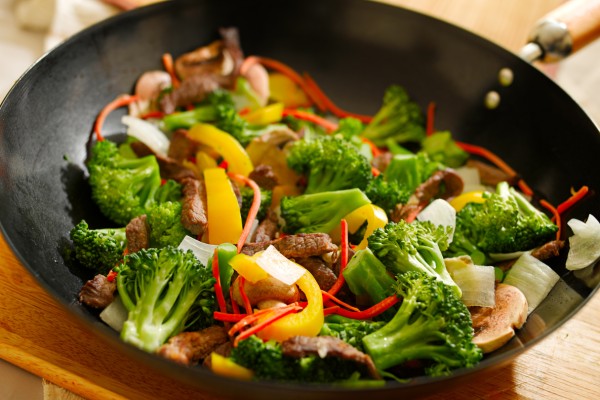Image of Stir Fry Vegetables with Beef recipe in a skillet