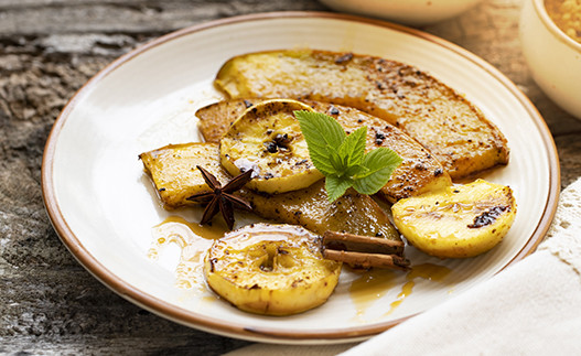 Baked Squash and Apple on a plate