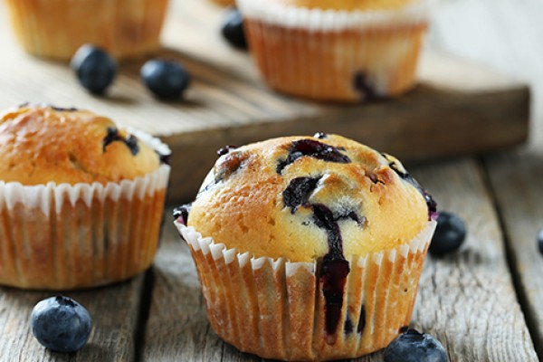 Muffins (Panecillos) de Arándano Azúl