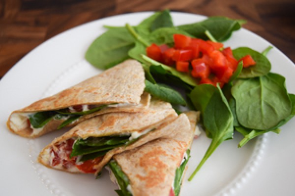 plate of Colorful Quesadillas