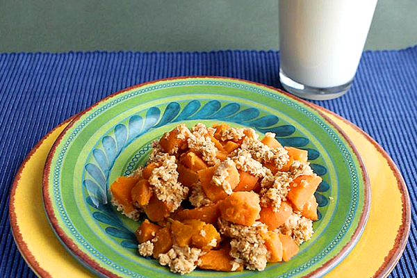 Sweet Potato Casserole on a plate