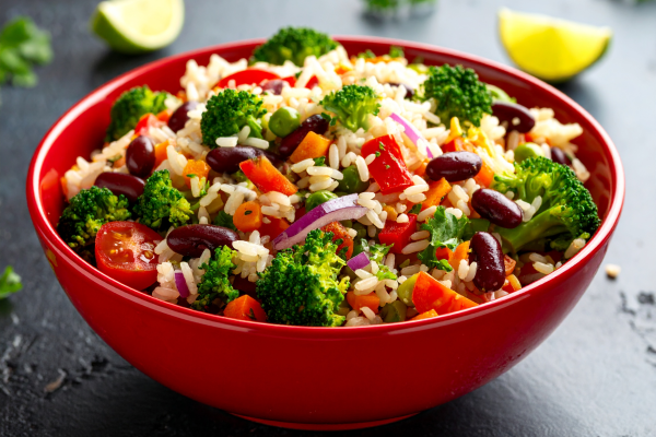 Image of Fiesta Rice Salad Recipe in a bowl